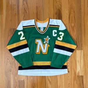 CCM Green Hockey Jersey with Yellow, White & Black Trim